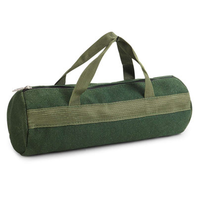 Heavy Duty Tool Bag Wide Mouth Tote for Various Instrument Electrician Carpenter Mechanic, Tool Pouch Zipper Bag, 13.8"x5.1"x5.1"
