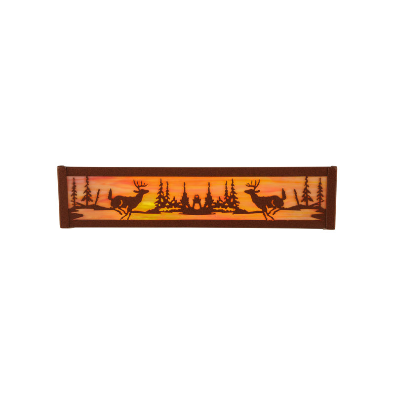 Meyda 20" Energy Star Deer at Lake 2-Light Vanity Bar