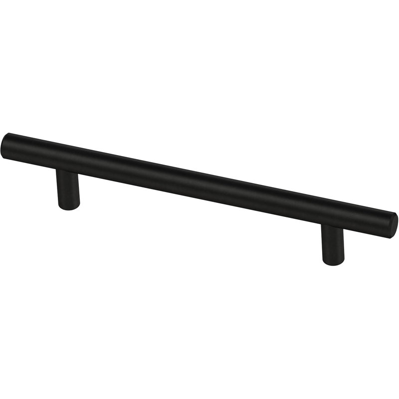 Matte Black Modern Brass Bar Cabinet Handles 3" Center to Center
