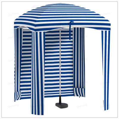 Parasol portatif avec cabanon à volants, murs, évents, sacs de sable et sac de transport pour la protection contre les rayons UV