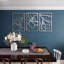 Metal Floral Wall Art Set - 3 Piece Line Art-617052241-617052242