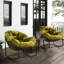 Chaise berçante rembourrée rembourrée, fabriquée avec qualité, pour patio, jardin, salon, rembourrage de siège moelleux olive, véranda