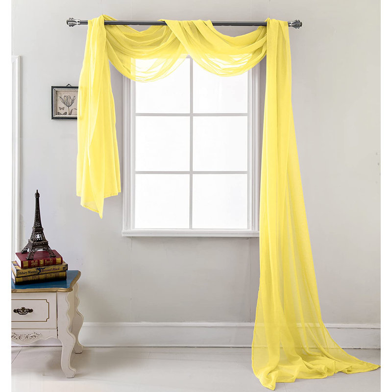 Brannon Sheer Window Scarf, Neon Yellow