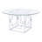 Round Glass Top Metal Base Dining Table-94375235