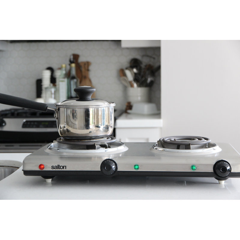 Salton Portable Double Stainless Steel Cooktop