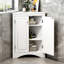 Armoire de rangement blanche triangulaire avec tablettes réglables pratiques et pratiques-149520208