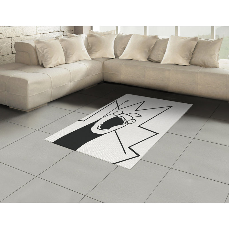 Humor High Density Long Fiber Poly Threads Decorative Area Rug Carpet, Rectangle 4' x 5'8"