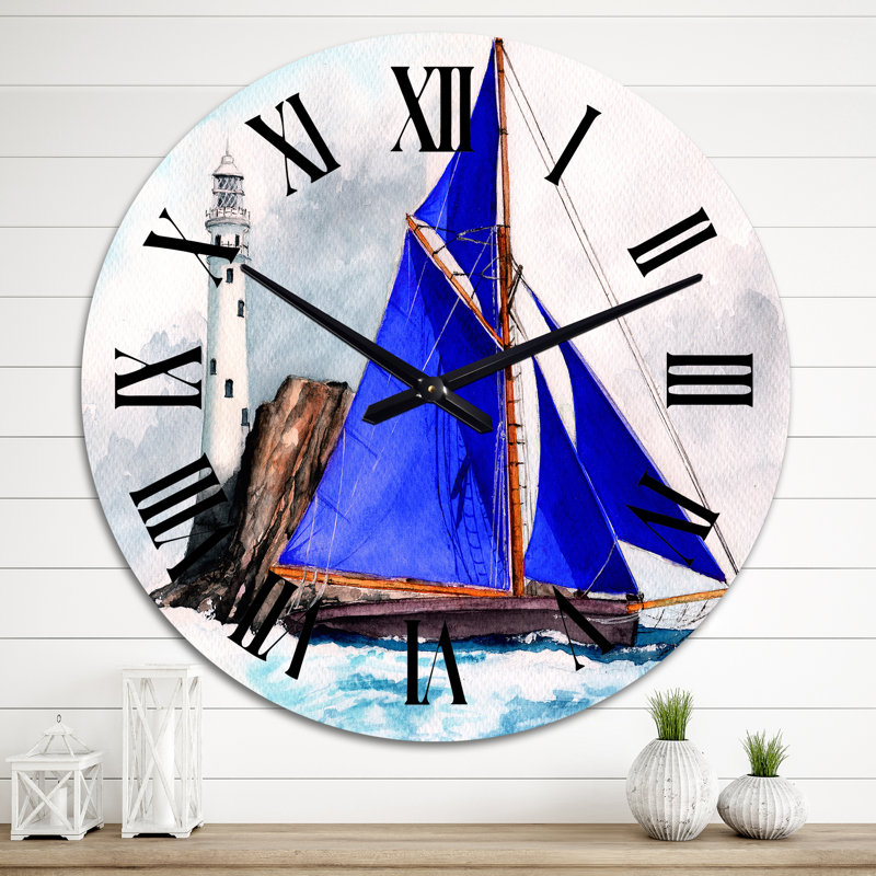 Horloge murale nautique et côtière, Surdimensionné