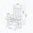 Oversized Outdoor Rocking Chair with Wood-Texture – All-Weather Resistant, White-1297838005