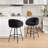 Absalom Modern Swivel Upholstered 26.6" Sherpa Counter Stool with Metal Frame-839629862-830408050
