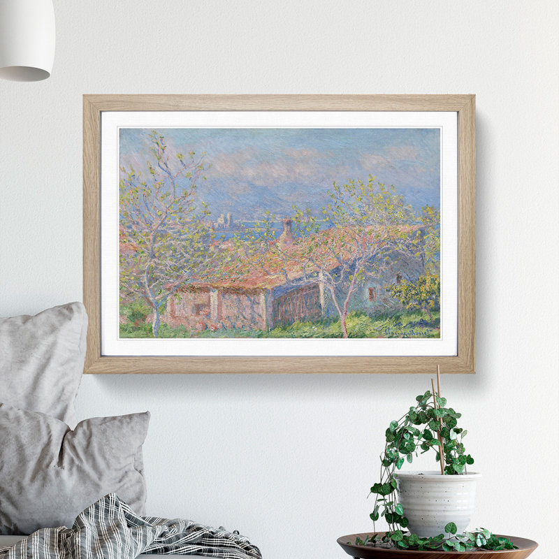 Gardeners House at Antibes by Claude Monet - Framed Print, 27cm H x 36cm W x 2cm D, Oak Framed