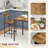 Square Industrial Small Dining Table Set, Bar Table and Chairs Set-156743691-156743690-156743689