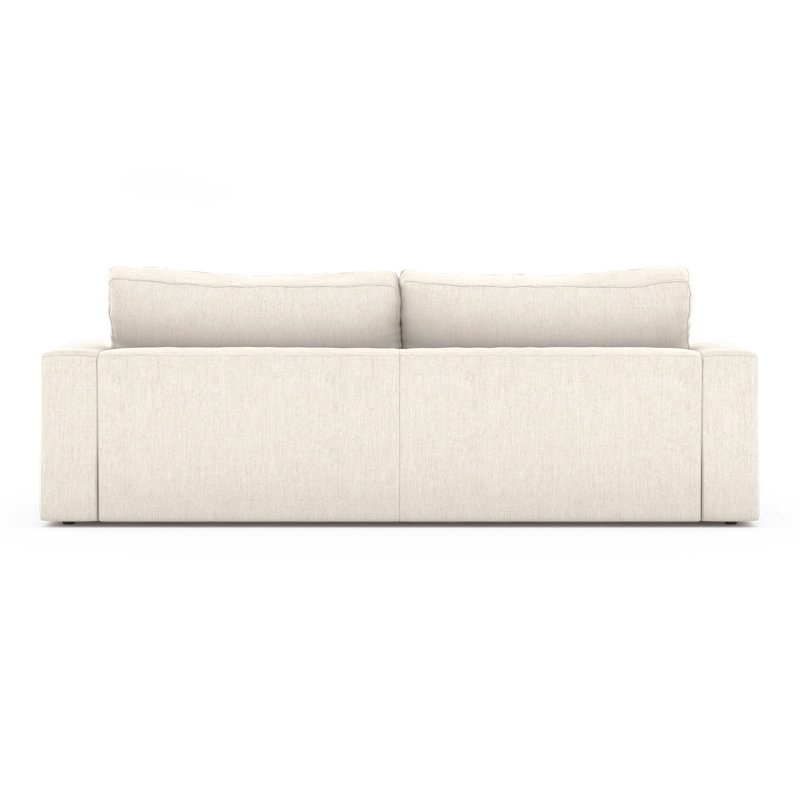 Bloor Sofa Bed-95"-Essence Natural, White Rayon/Viscose