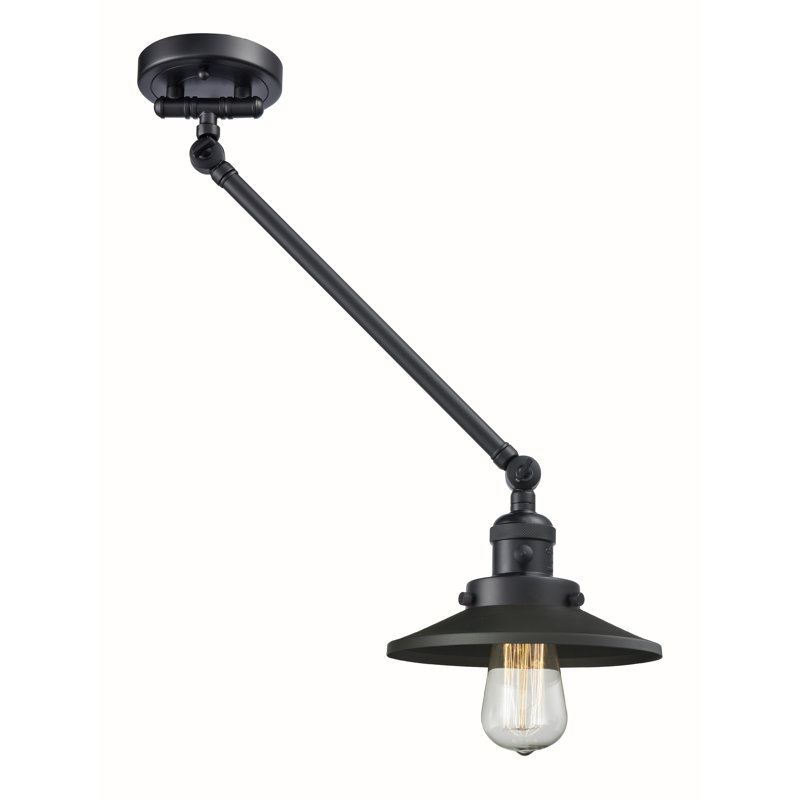 Clintonpark Swing Arm Sconce, LED, Matte Black, Matte Black