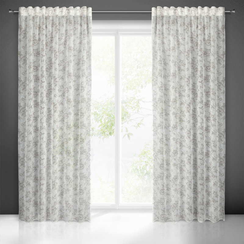 Abishai Semi -transparent Curtains Single Panel