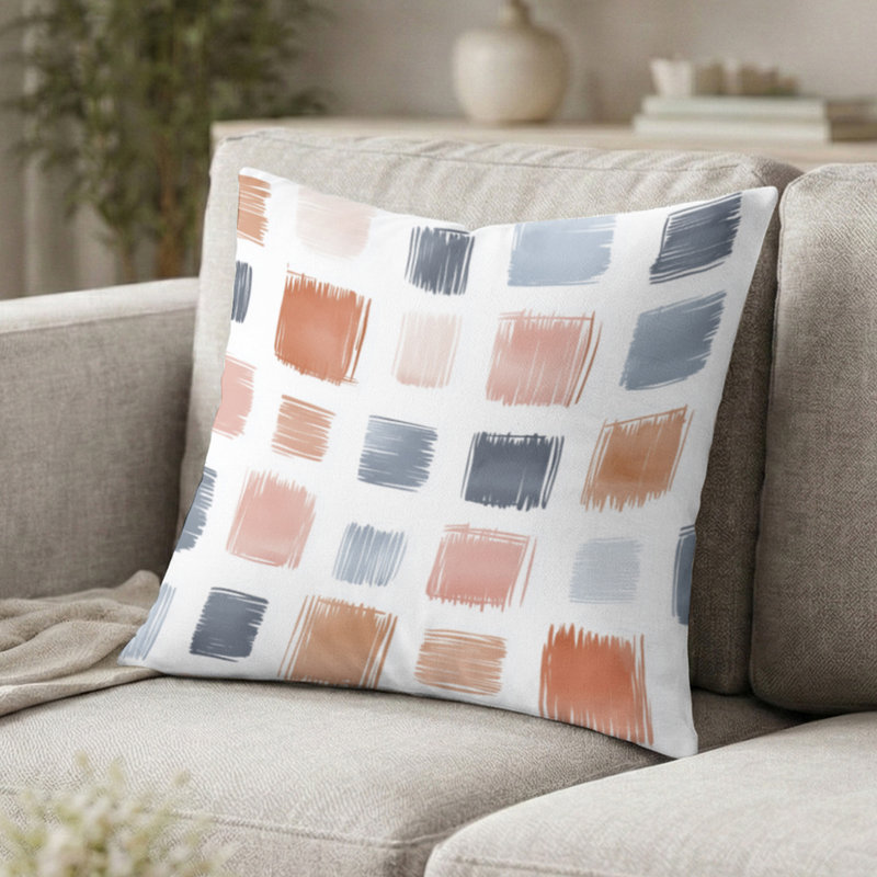 Coussin décoratif moderne Modern Grid, H 18 po x l 18 po