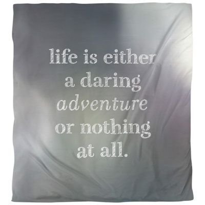 Housse de couette simple Life Adventure Quote