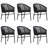 Khurshida Rectangular 6 - Person 78.7" Long Dining Set with Cushions-1399992121