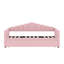 Lit de jour tapissier simple avec lit gigogne escamotable à hauteur réglable et port de charge USB et Type-C, structure de lit de jour avec 2 poches latérales, aucun sommier nécessaire, rose-1841030193