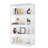 Display Cabinet with Glass Doors, 4 Tier Curio Cabinets with LED Lights & Charging Ports, Glass Display Case with Open Shelf & Human Body Sensor, Storage Showcase for Collectibles, White-118103124