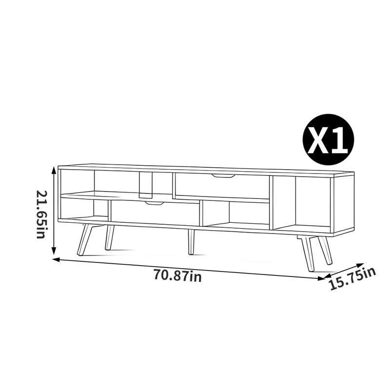 American style solid wood creative TV stand