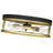 Transitional 3 Light Gold and Black Round Flush Mount-1628534435
