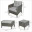 Comfort Patio Sofas, Steel Rattan 5 Piece Modern Set For Patio Balcony