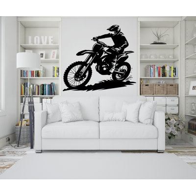 Décalcomanie murale Motocross, décor Motocross, art mural Motocross garçon