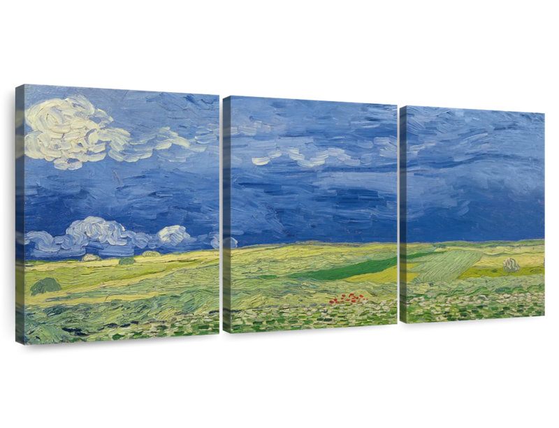 Alvord Wheatfields Under Thunderclouds, 36" H x 74" W