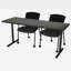 Maegan Rectangle 2 Person Training Table and Chair Set-721353612-721353614