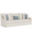 Hudson Skirted Sofa in Nomad Snow, 93'' Wide