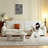 Creamy white Polyester Modular Sofa