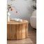 Table basse cylindrique 31,5 "de style rétro avec motif en relief à texture verticale (table basse uniquement, sans chaises)