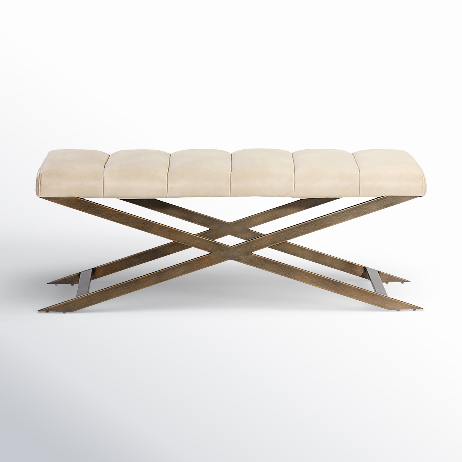 Madigan Bench, Cream Performance Basketweave