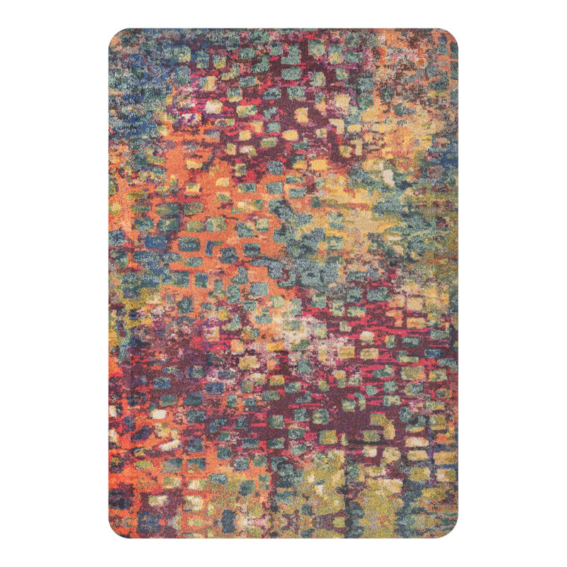 Prickett Modern Abstract Water Resistant Anti-Fatigue Non-Skid Kitchen Mat, Rectangle 2' x 3'