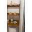 Étagère de rangement autoportante à 3 niveaux pour la salle de bain - Rangement échelle en bois de bouleau foncé, rangement peu encombrant pour la salle de bain-1615136041