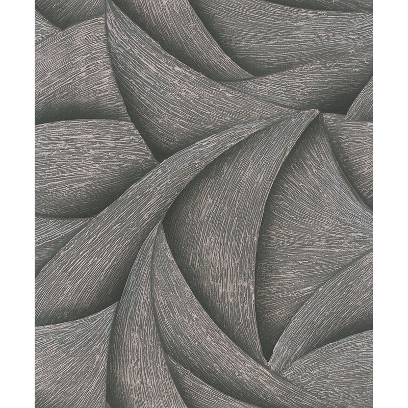 Galerie Odyssey Wave Pattern Wallpaper, Dark Grey