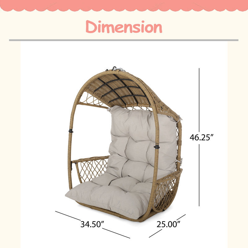 HANGING CHAIR WITH 8FT CHAIN,STURDY STRUCTURE