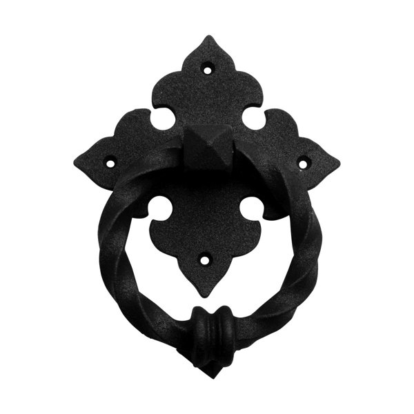 Black Door Knocker SANATO Solid Brass Door Knocker - Modern Nickel Finish Hardware For Front Doors (6.2" Height) Modern Door Knockers