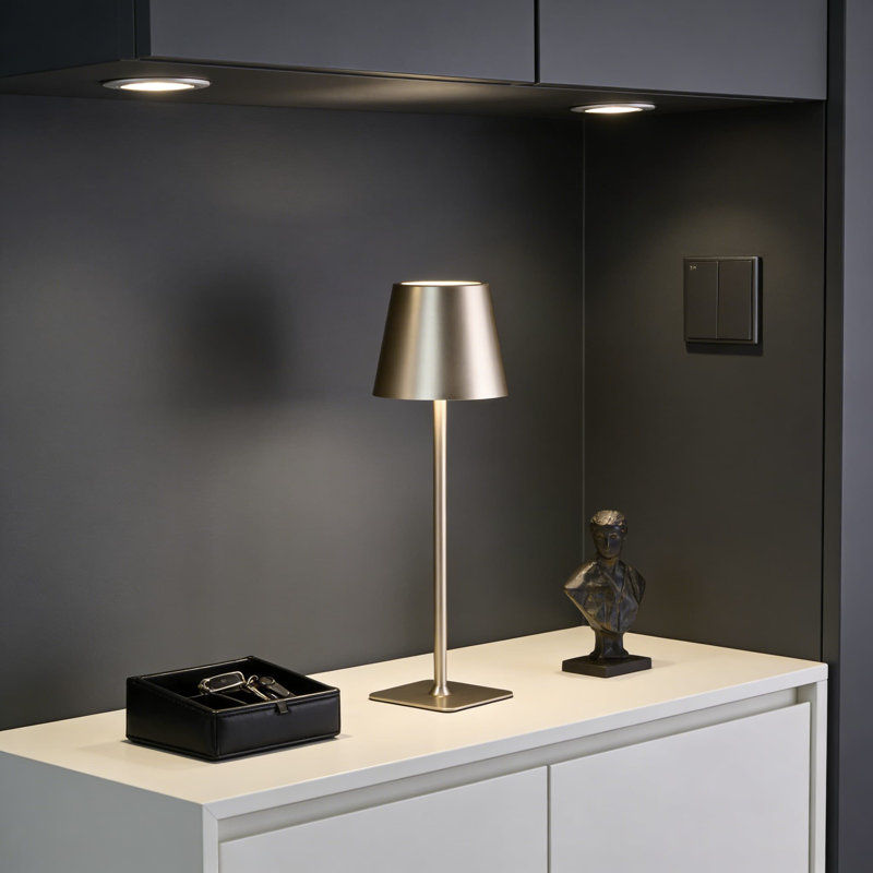 Lampe de bureau à DEL rechargeable avec commande tactile, batterie 5000 mah, 3 températures de couleur, gradation continue, 54 ampoules à DEL, charge USB-C, fabrication en fer durable
