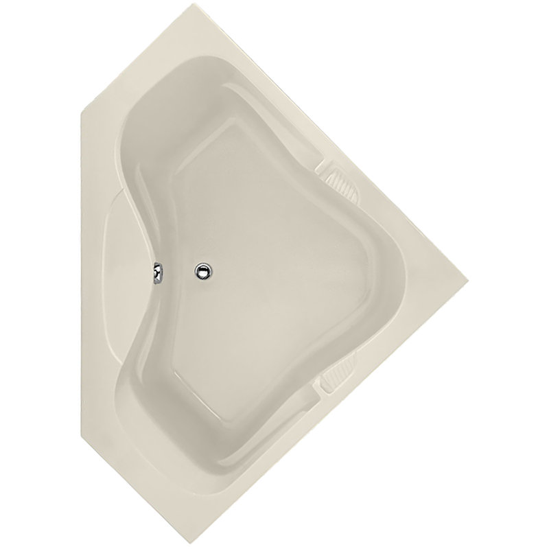 Lara 60'' L Soaking Bathtub, Biscuit, White