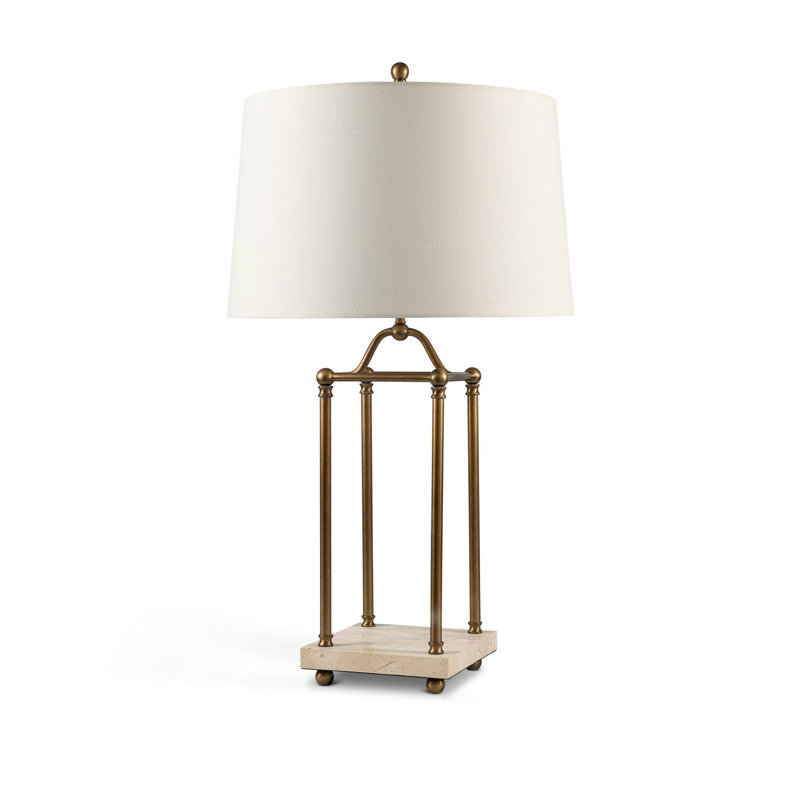 Lampe de pavillon de jardin, Brass/Travertine