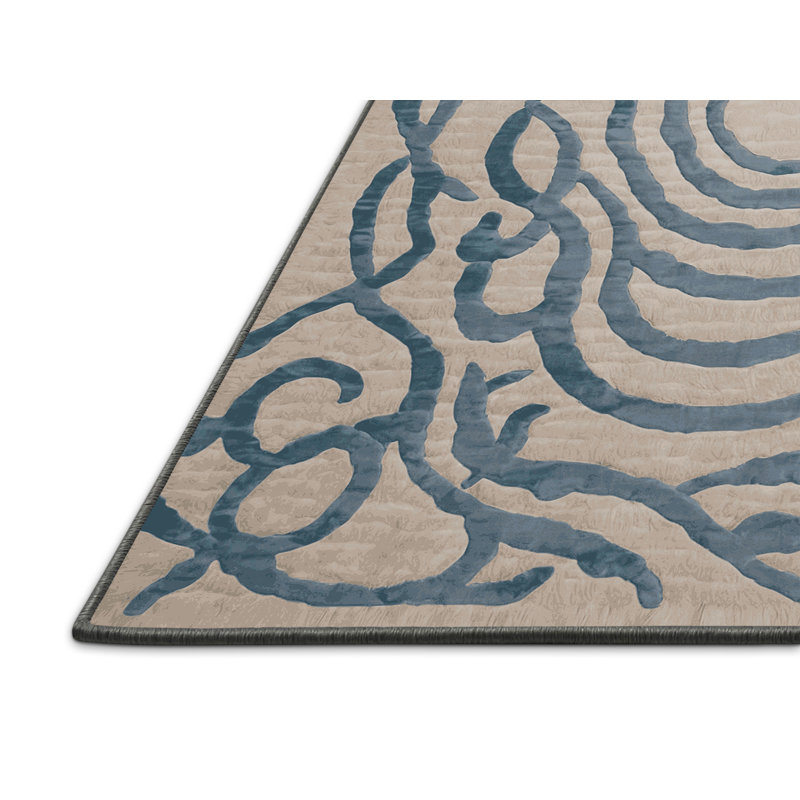 Silky Soft Plush Gray Area Rug, Round 8'