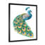 Vibrant bleu jaune et vert paon - Peinture sur toile-67228408-67228415