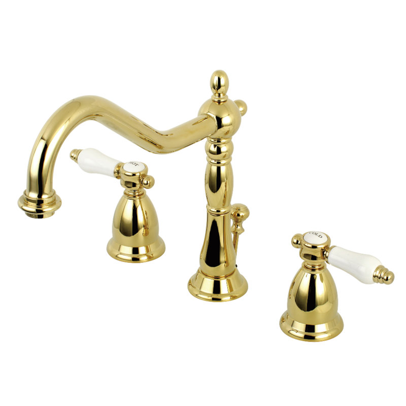 Robinet de salle de bain espacé Kingston, Laiton poli