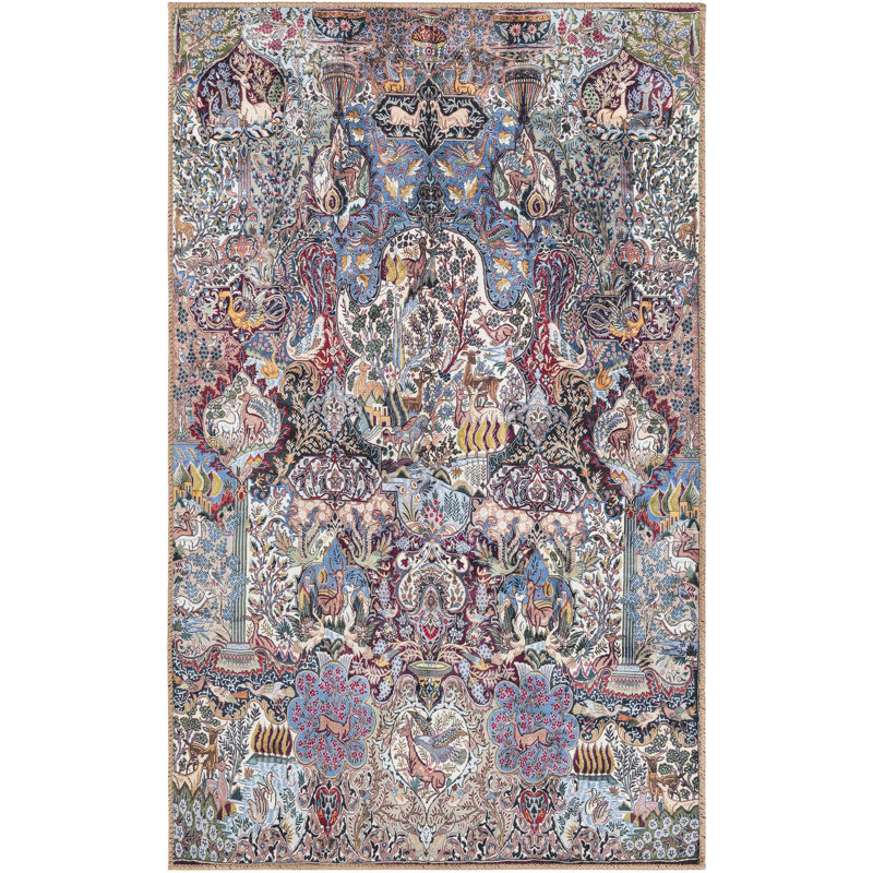 Mckinleigh Performance Chenille Floral Indoor Rug, Rectangle 3'6" x 5'6"