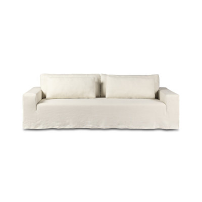 Ostend Outdoor Slipcover Sofa-96"-Bombay Flax