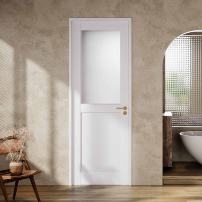 Glass and Manufactured Wood Swing Door