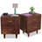 Anistasia Nightstands set of 2, End Tables, Bedside Tables, Mid Century Modern Nightstands, 19" Wide Nightstand with Drawers, Brown Night Stand set for bedroom, living room, office