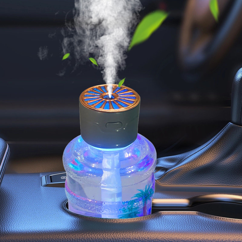 Humidificateur-Purificateur-Silencieux-Maison Chambre-Bureau-petit diffuseur d'arôme de voiture, Gray